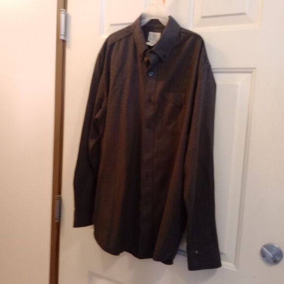 L.L. Bean Mens Plaid Flannel Shirt Gray‎ Black Large Traditional Fit 299131 - Picture 1 of 5